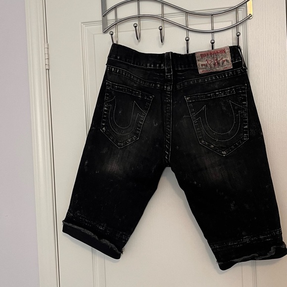 True Religion Black Jean Shorts - Picture 2 of 3